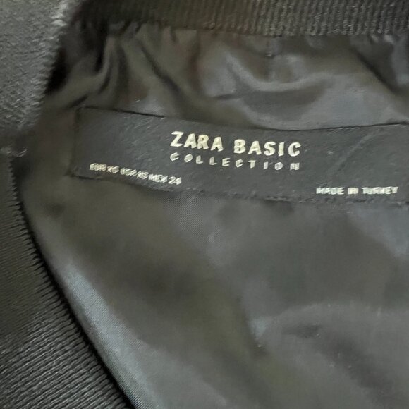 zara - black bomber jacket with fringe sleeves - size XS - Picture 6 of 7